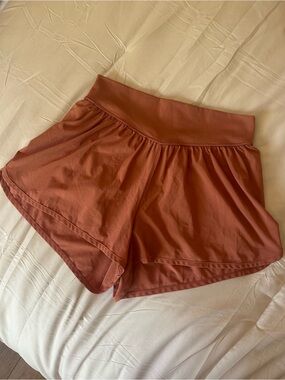 aerie Rust High-Waist Athletic Shorts